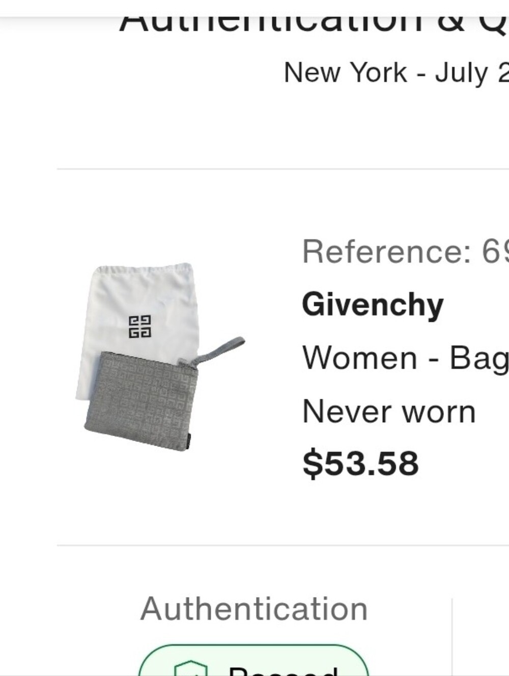 Givenchy Silver Textured Wristlet Clutch - Picture 5 of 6